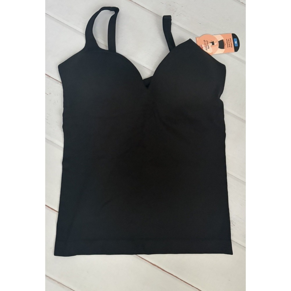 Shapermint Essentials Sweetheart Built-In Bra Shaper Cami Size XL ~ BLACK - NEW